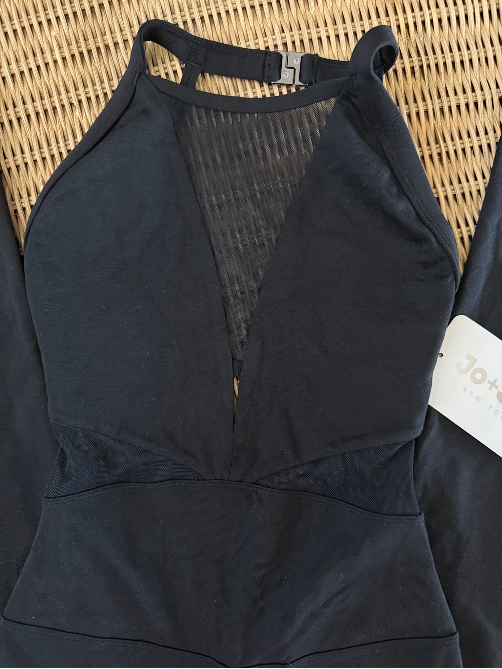JO+JAX NWT Black Plunge Neck Uni - Picture 2 of 5